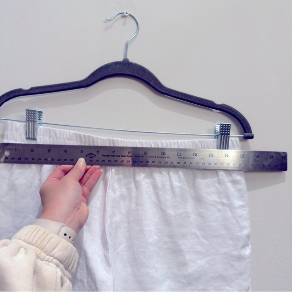 HIHO Designed In BVI Tortola - White Garden Shorts Size S 100% Linen - Picture 5 of 10